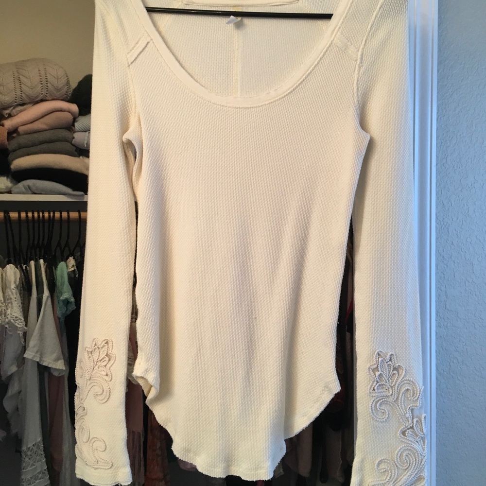 Free People Masquerade Cuff Thermal in Ivory